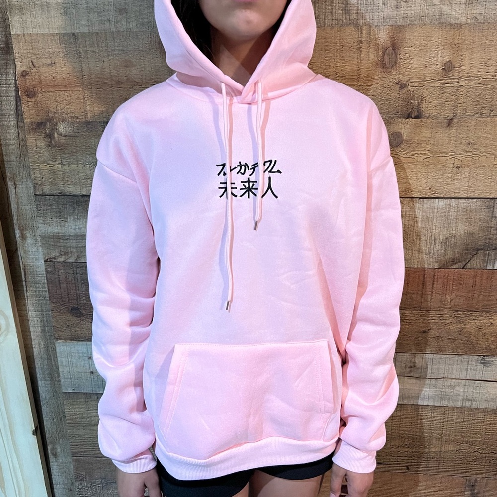 Romwe Pink Hoodie, Size Large